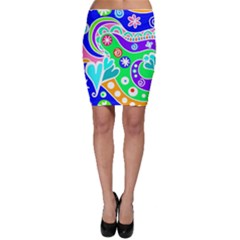 Crazy Pop Art - Doodle Lover   Bodycon Skirt by ConteMonfrey