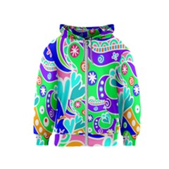 Crazy Pop Art - Doodle Lover   Kids  Zipper Hoodie by ConteMonfrey