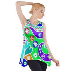 Crazy Pop Art - Doodle Lover   Side Drop Tank Tunic by ConteMonfrey