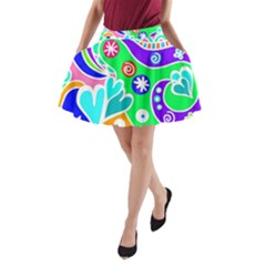 Crazy Pop Art - Doodle Lover   A-line Pocket Skirt by ConteMonfrey