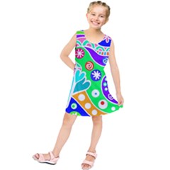 Crazy Pop Art - Doodle Lover   Kids  Tunic Dress by ConteMonfrey