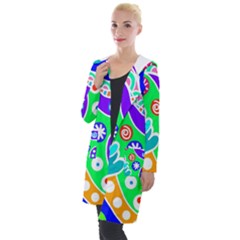 Crazy Pop Art - Doodle Lover   Hooded Pocket Cardigan by ConteMonfrey