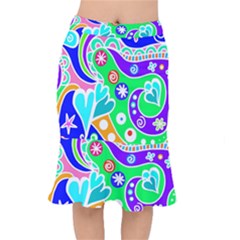 Crazy Pop Art - Doodle Lover   Short Mermaid Skirt by ConteMonfrey