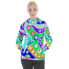 Crazy Pop Art - Doodle Lover   Women s Hooded Pullover