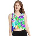 Crazy Pop Art - Doodle Lover   V-Neck Cropped Tank Top View1