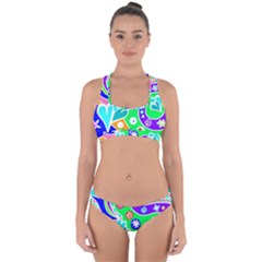 Crazy Pop Art - Doodle Lover   Cross Back Hipster Bikini Set by ConteMonfrey