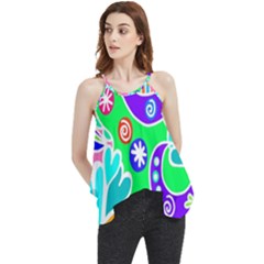 Crazy Pop Art - Doodle Lover   Flowy Camisole Tank Top by ConteMonfrey