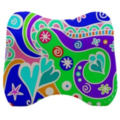 Crazy Pop Art - Doodle Lover   Velour Head Support Cushion by ConteMonfrey