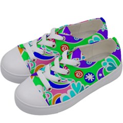 Crazy Pop Art - Doodle Lover   Kids  Low Top Canvas Sneakers by ConteMonfrey