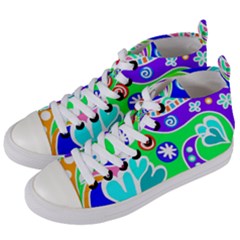 Crazy Pop Art - Doodle Lover   Women s Mid-top Canvas Sneakers by ConteMonfrey