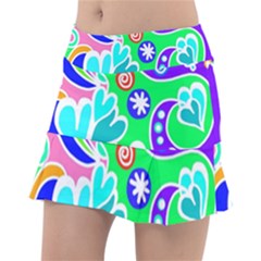 Crazy Pop Art - Doodle Lover   Classic Tennis Skirt by ConteMonfrey