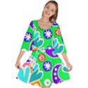 Crazy Pop Art - Doodle Lover   Velour Kimono Dress View1