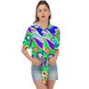 Crazy Pop Art - Doodle Lover   Tie Front Shirt  View1