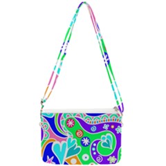 Crazy Pop Art - Doodle Lover   Double Gusset Crossbody Bag