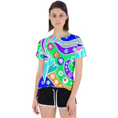 Crazy Pop Art - Doodle Lover   Open Back Sport Tee by ConteMonfrey