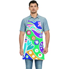 Crazy Pop Art - Doodle Lover   Kitchen Apron by ConteMonfrey