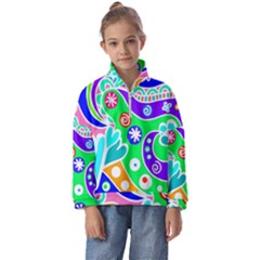 Crazy Pop Art - Doodle Lover   Kids  Half Zip Hoodie