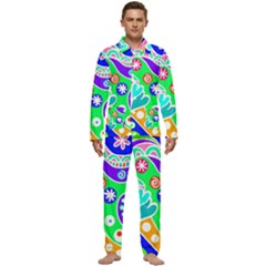 Crazy Pop Art - Doodle Lover   Men s Long Sleeve Velvet Pocket Pajamas Set by ConteMonfrey