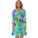 Crazy Pop Art - Doodle Lover   Shoulder Cut Out Zip Up Dress View1