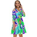 Crazy Pop Art - Doodle Lover   Shoulder Cut Out Zip Up Dress View3