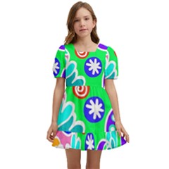 Crazy Pop Art - Doodle Lover   Kids  Short Sleeve Dolly Dress