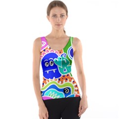 Crazy Pop Art - Doodle Buddies  Tank Top by ConteMonfrey