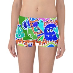 Crazy Pop Art - Doodle Buddies  Boyleg Bikini Bottoms by ConteMonfrey