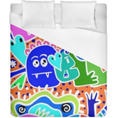 Crazy Pop Art - Doodle Buddies  Duvet Cover (california King Size) by ConteMonfrey