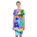 Crazy Pop Art - Doodle Buddies  Classic Short Sleeve Midi Dress View1