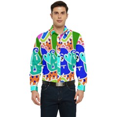 Crazy Pop Art - Doodle Buddies  Men s Long Sleeve  Shirt by ConteMonfrey