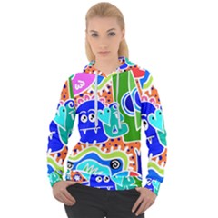 Crazy Pop Art - Doodle Buddies  Women s Overhead Hoodie