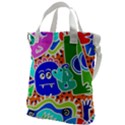 Crazy Pop Art - Doodle Buddies  Canvas Messenger Bag View1