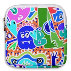 Crazy Pop Art - Doodle Buddies  Mini Square Pouch by ConteMonfrey