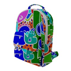 Crazy Pop Art - Doodle Buddies  Flap Pocket Backpack (large) by ConteMonfrey