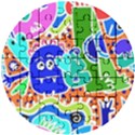 Crazy Pop Art - Doodle Buddies  Wooden Puzzle Round View1