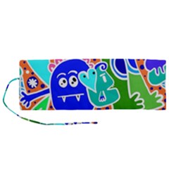 Crazy Pop Art - Doodle Buddies  Roll Up Canvas Pencil Holder (m) by ConteMonfrey