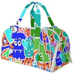 Crazy Pop Art - Doodle Buddies  Burner Gym Duffel Bag by ConteMonfrey