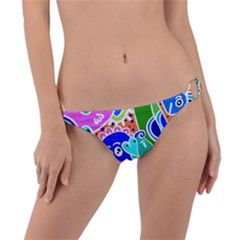 Crazy Pop Art - Doodle Buddies  Ring Detail Bikini Bottoms by ConteMonfrey