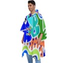 Crazy Pop Art - Doodle Buddies  Men s Hooded Rain Ponchos View2