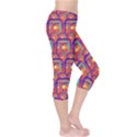 Pink Yellow Neon Squares - Modern Abstract Capri Leggings  View4