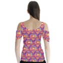 Pink Yellow Neon Squares - Modern Abstract Butterfly Sleeve Cutout Tee  View2