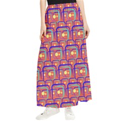 Pink Yellow Neon Squares - Modern Abstract Maxi Chiffon Skirt by ConteMonfrey