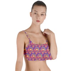 Pink Yellow Neon Squares - Modern Abstract Layered Top Bikini Top  by ConteMonfrey