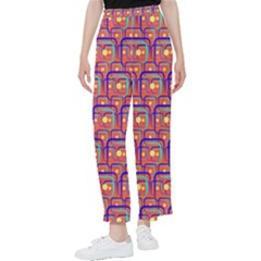 Pink Yellow Neon Squares - Modern Abstract Women s Pants  by ConteMonfrey