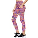 Pink Yellow Neon Squares - Modern Abstract Pocket Leggings  View3