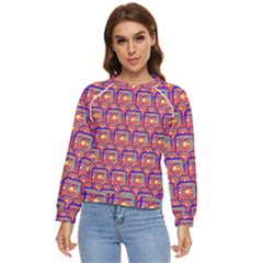 Pink Yellow Neon Squares - Modern Abstract Women s Long Sleeve Raglan Tee