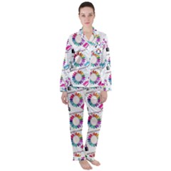 Manicure Women s Long Sleeve Satin Pajamas Set	 by SychEva