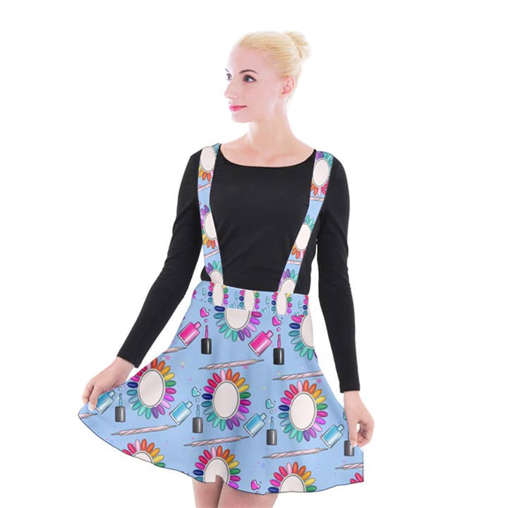 Manicure Suspender Skater Skirt