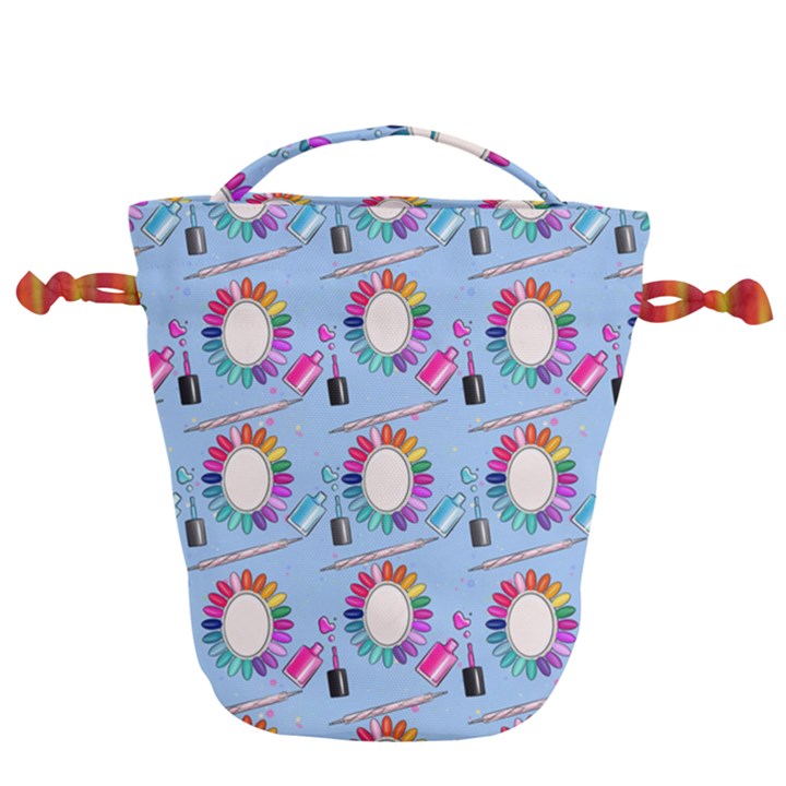 Manicure Drawstring Bucket Bag