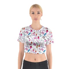 Manicure Nail Cotton Crop Top by SychEva